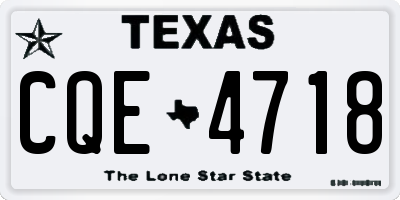 TX license plate CQE4718