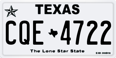 TX license plate CQE4722