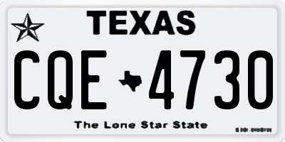 TX license plate CQE4730