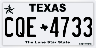 TX license plate CQE4733