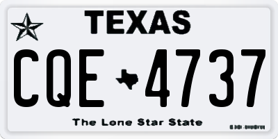 TX license plate CQE4737