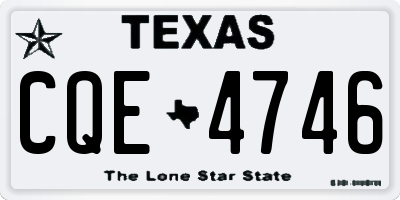TX license plate CQE4746