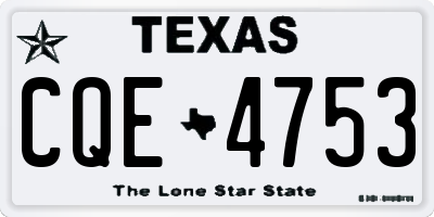 TX license plate CQE4753