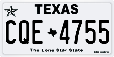 TX license plate CQE4755