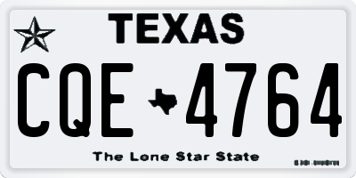 TX license plate CQE4764