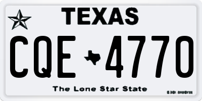 TX license plate CQE4770