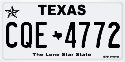 TX license plate CQE4772