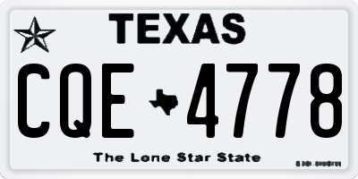 TX license plate CQE4778
