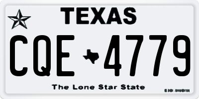 TX license plate CQE4779