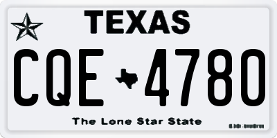 TX license plate CQE4780