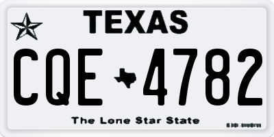 TX license plate CQE4782