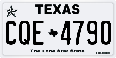 TX license plate CQE4790