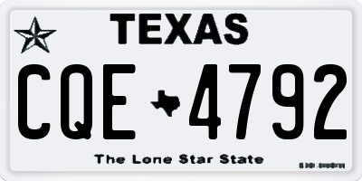 TX license plate CQE4792