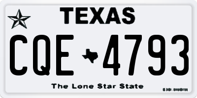 TX license plate CQE4793
