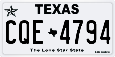TX license plate CQE4794