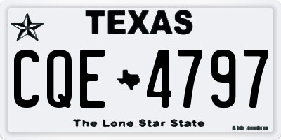 TX license plate CQE4797