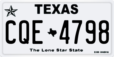 TX license plate CQE4798