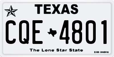 TX license plate CQE4801