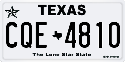 TX license plate CQE4810