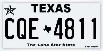 TX license plate CQE4811