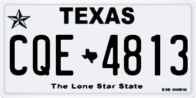 TX license plate CQE4813