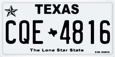 TX license plate CQE4816