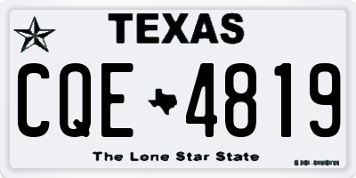 TX license plate CQE4819