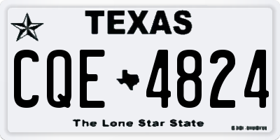 TX license plate CQE4824