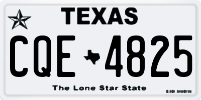 TX license plate CQE4825