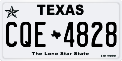 TX license plate CQE4828