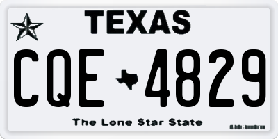 TX license plate CQE4829