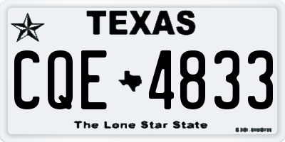 TX license plate CQE4833