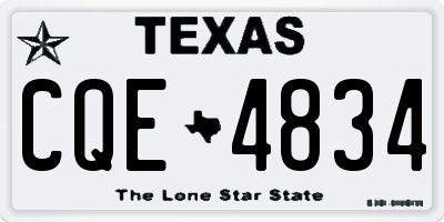 TX license plate CQE4834
