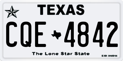 TX license plate CQE4842
