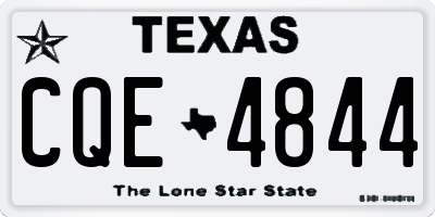 TX license plate CQE4844