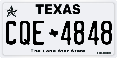 TX license plate CQE4848