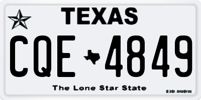 TX license plate CQE4849