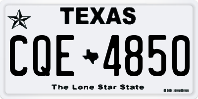 TX license plate CQE4850