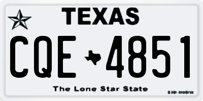 TX license plate CQE4851