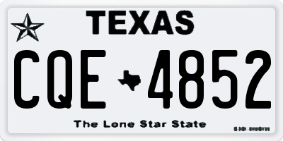 TX license plate CQE4852