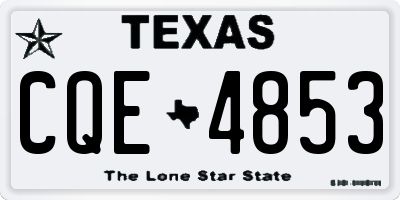 TX license plate CQE4853