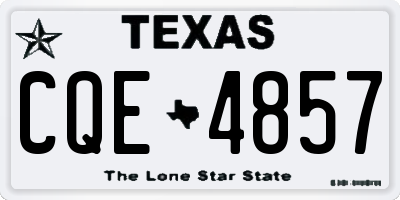 TX license plate CQE4857