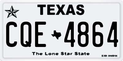 TX license plate CQE4864