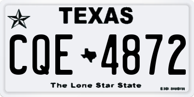 TX license plate CQE4872