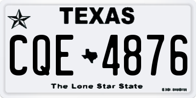 TX license plate CQE4876