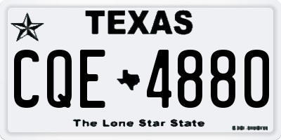 TX license plate CQE4880