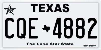 TX license plate CQE4882