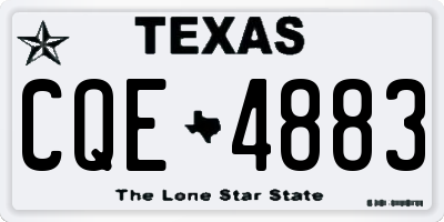 TX license plate CQE4883