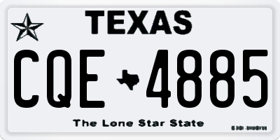 TX license plate CQE4885