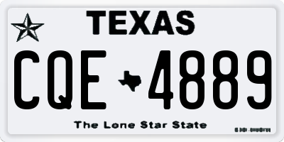 TX license plate CQE4889